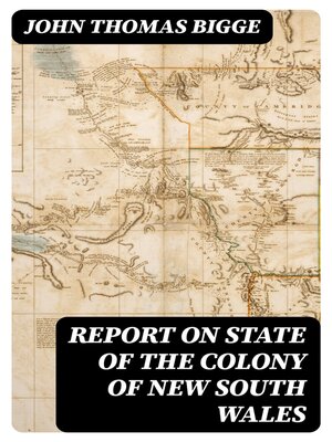 cover image of Report on State of the Colony of New South Wales
